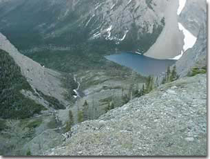 Tucked in the mountains lies Alderson Lake.