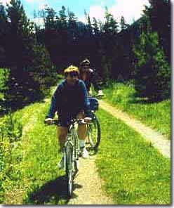 Photograph of biking in Waterton Park.