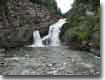 Cameron Falls in the Waterton Village expose some of the oldest rock in the Canadian Rocky Mountains.